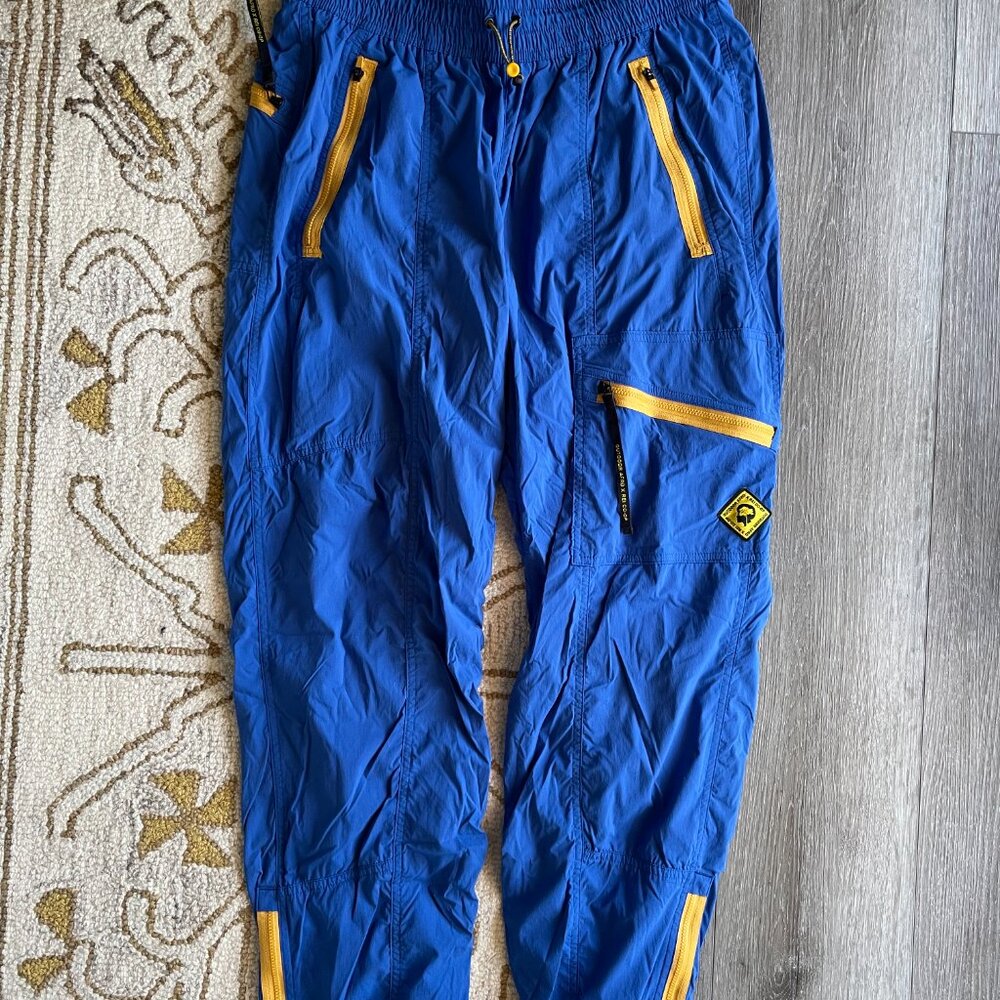 Outdoor Afro + REI Co-op Hiking/Climbing Blue + Yellow Pants LIKE NEW